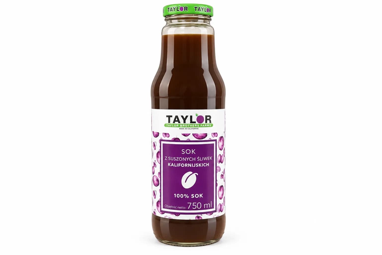 Sok z suszonych śliwek kalifornijskich 100% Taylor 750 ml