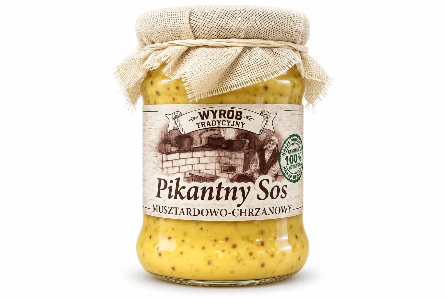 Pikantny sos musztardowo-chrzanowy Wyrób Tradycyjny 240 g