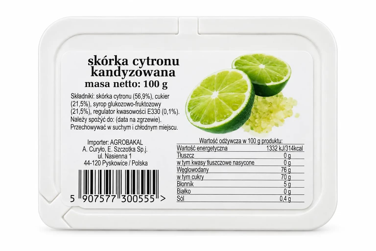Skórka cytronu kandyzowana 100 g